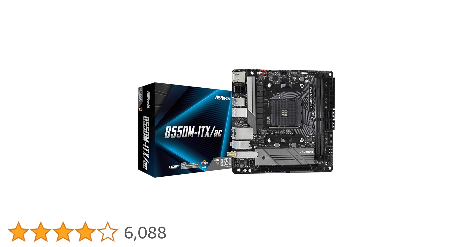 Amazon.co.jp: ASRock B550M-ITX/ac Mini-ITX Motherboard with